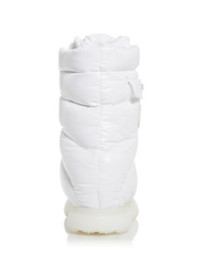 MONCLER Womens White Down-Filled Pocket Accent Padded Treaded Quilted Non-Slip Gaia Pocket Round Toe Platform Winter Boots 39