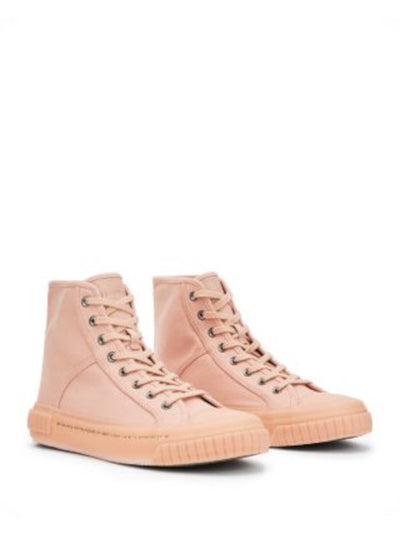 ALLSAINTS Womens Pink Cap Toe Padded Dana Round Toe Platform Lace-Up Sneakers Shoes 8