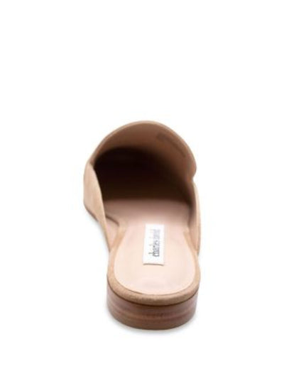 CHARLES DAVID Womens Beige Penny Keeper Strap Notched Padded Fairway Round Toe Slip On Leather Mules 8 M