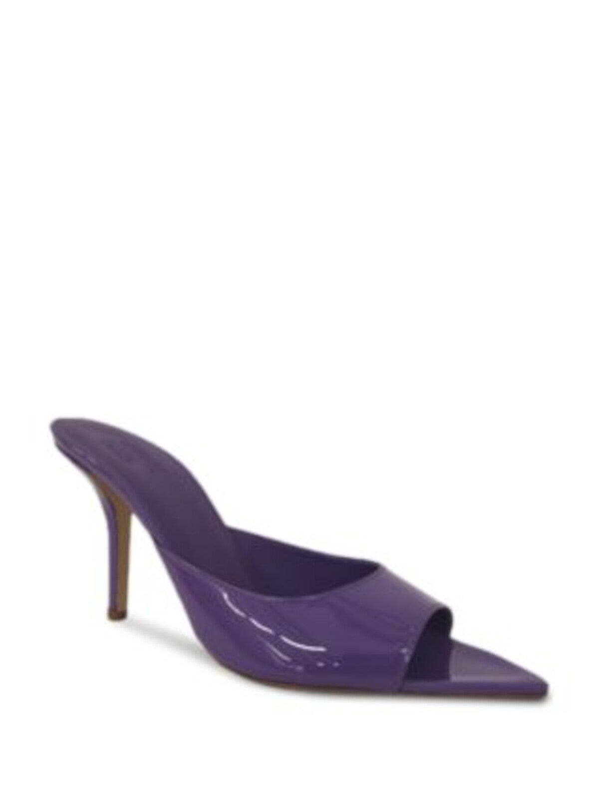 GIA BORGHINI Womens Purple Padded Pointed Toe Stiletto Slip On Leather Heeled Sandal 37.5