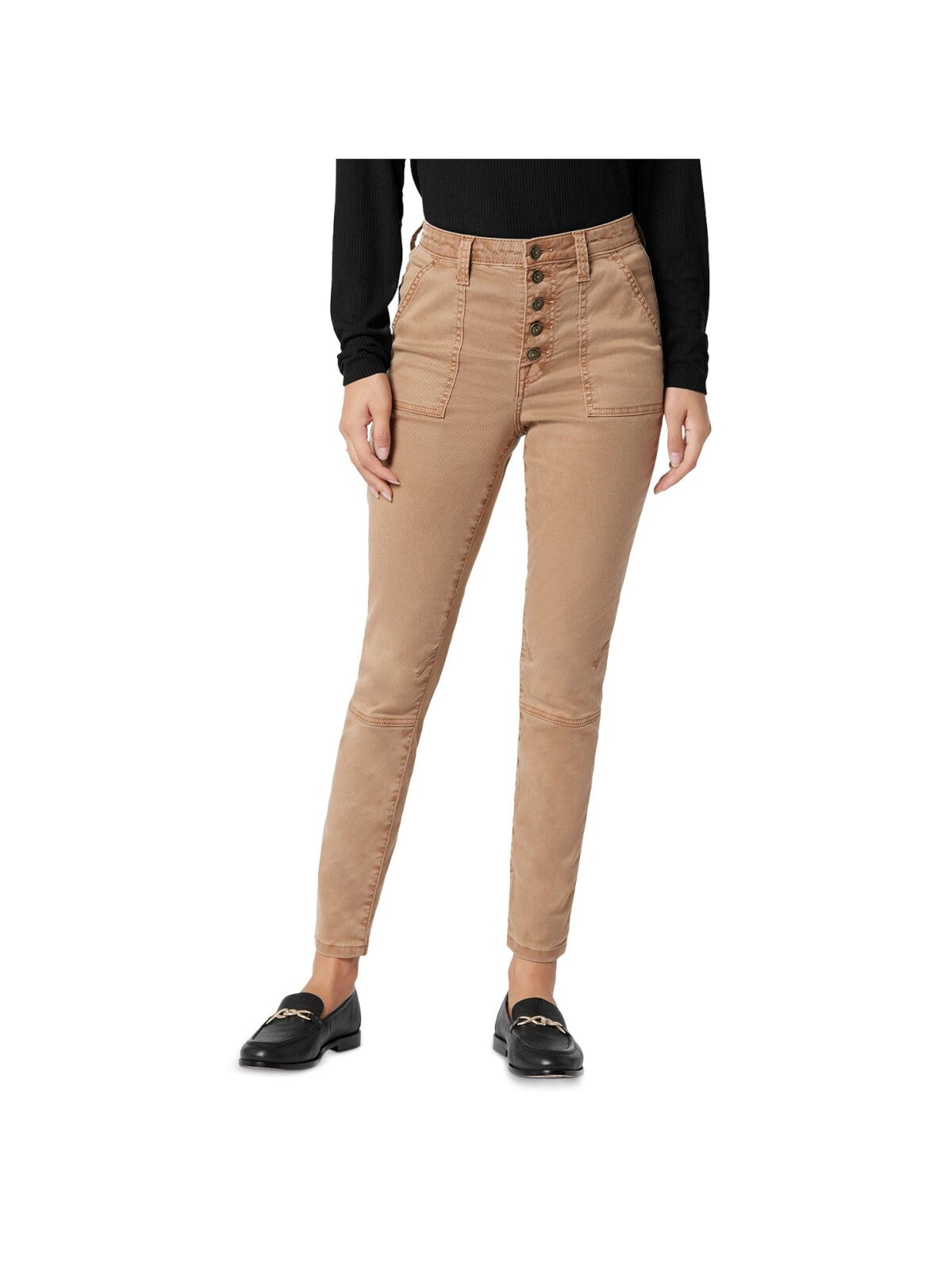 JOIE Womens Brown Pocketed Button Fly Skinny Zip-cuffs High Waist Pants 27