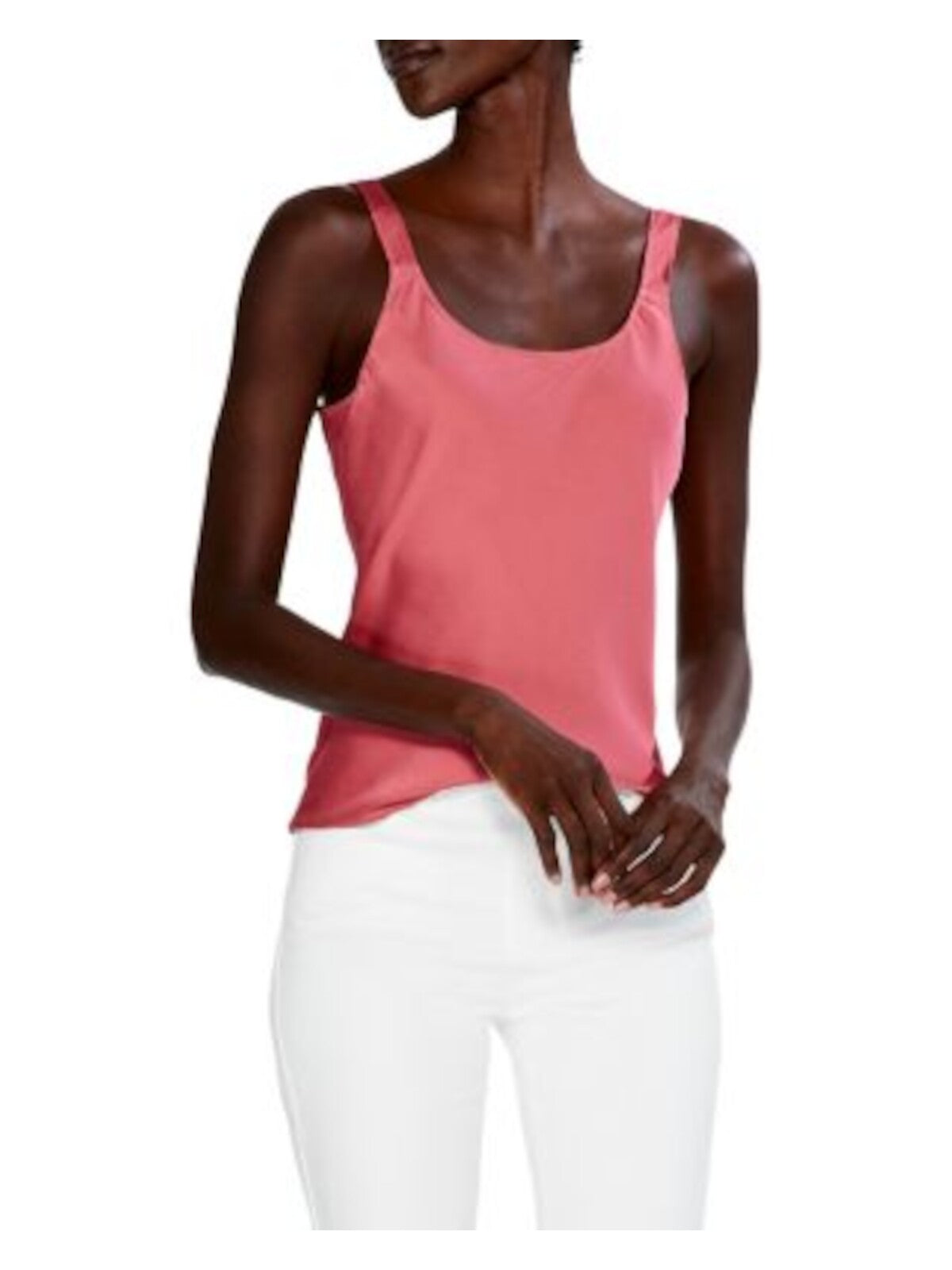 NIC+ZOE Womens Coral Sleeveless Scoop Neck Tank Top L