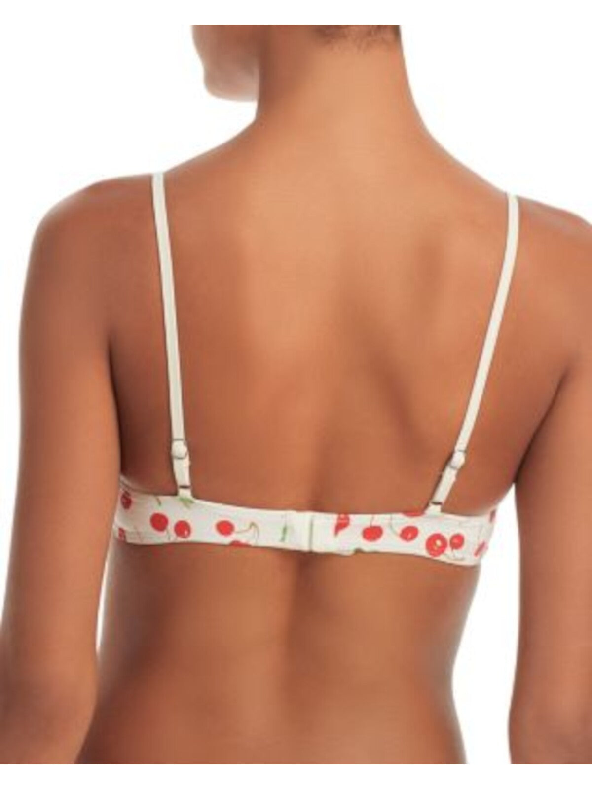 FRANKIES BIKINIS Women's White Printed Adjustable Sydney Sweeney Lucia Underwire Swimwear Top L