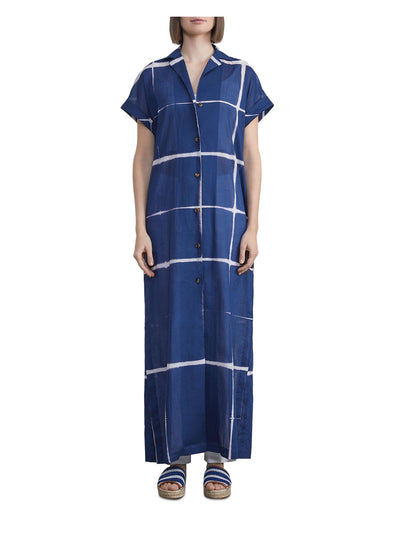 LAFAYETTE 148 NEW YORK Womens Pocketed Short Sleeve Collared Button Up Cardigan
