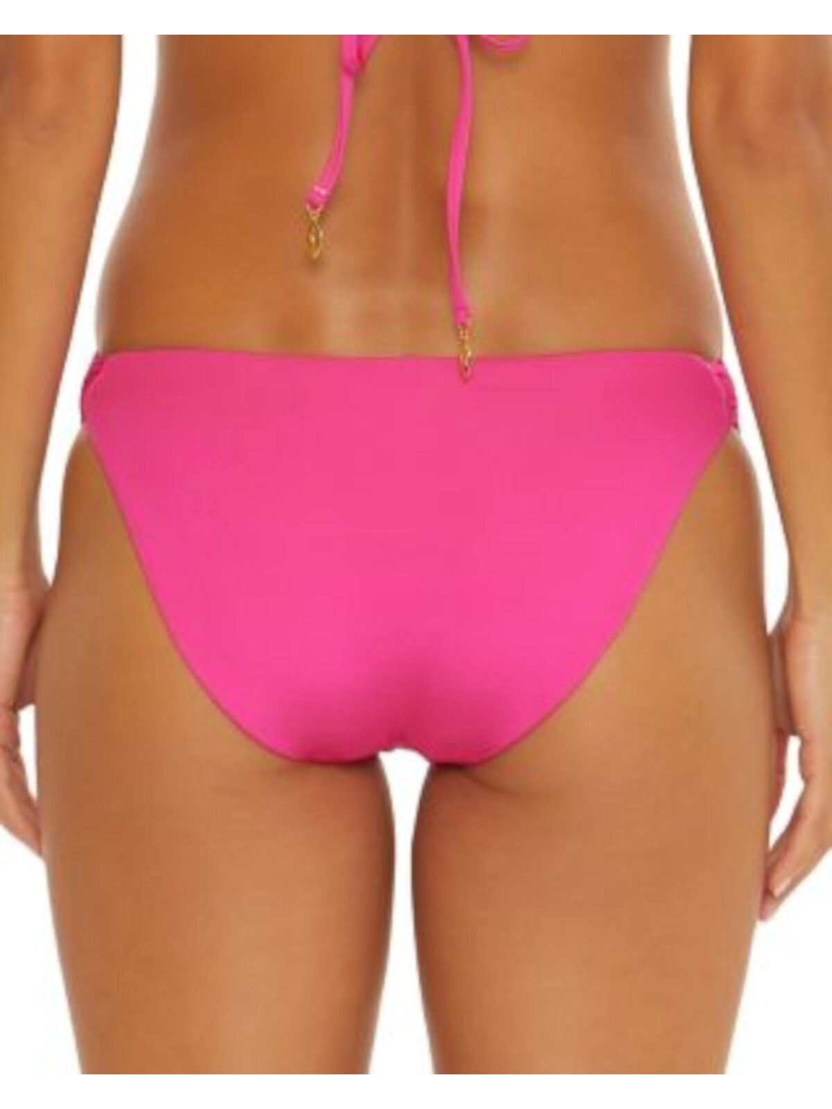 TRINA TURK Women's Pink Side Ring Detail Lined Pull-On Moderate Coverage Monaco Bikini Swimwear Bottom 12