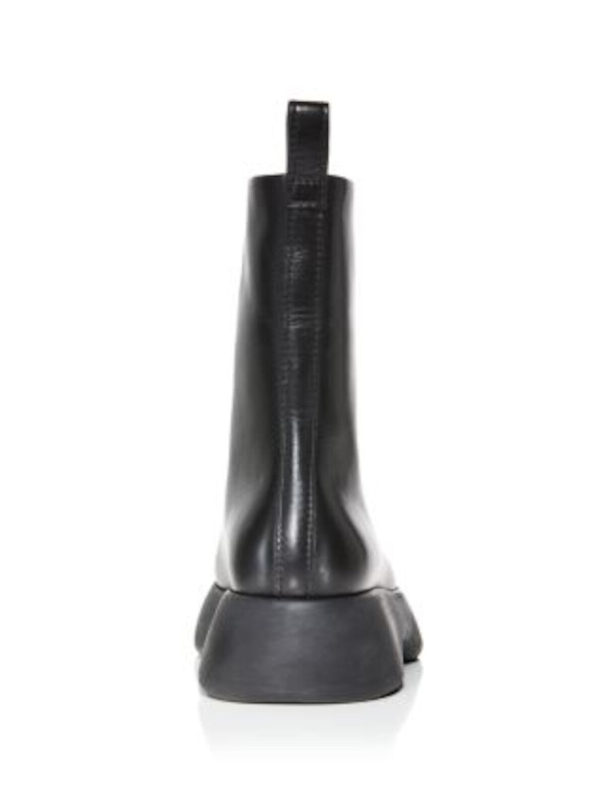 3.1 PHILLIP LIM Womens Black 1-1/2" Platform Heel Pull-Tab Padded Mercer Round Toe Wedge Zip-Up Leather Combat Boots 37
