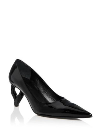 JW ANDERSON Womens Black Padded Pointed Toe Sculpted Heel Slip On Leather Pumps Shoes 35