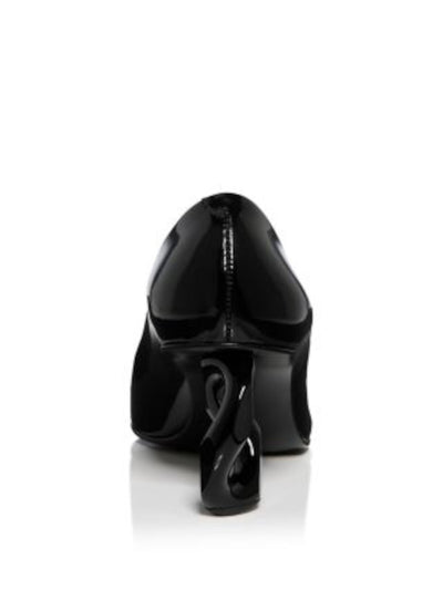 JW ANDERSON Womens Black Padded Pointed Toe Sculpted Heel Slip On Leather Pumps Shoes 35