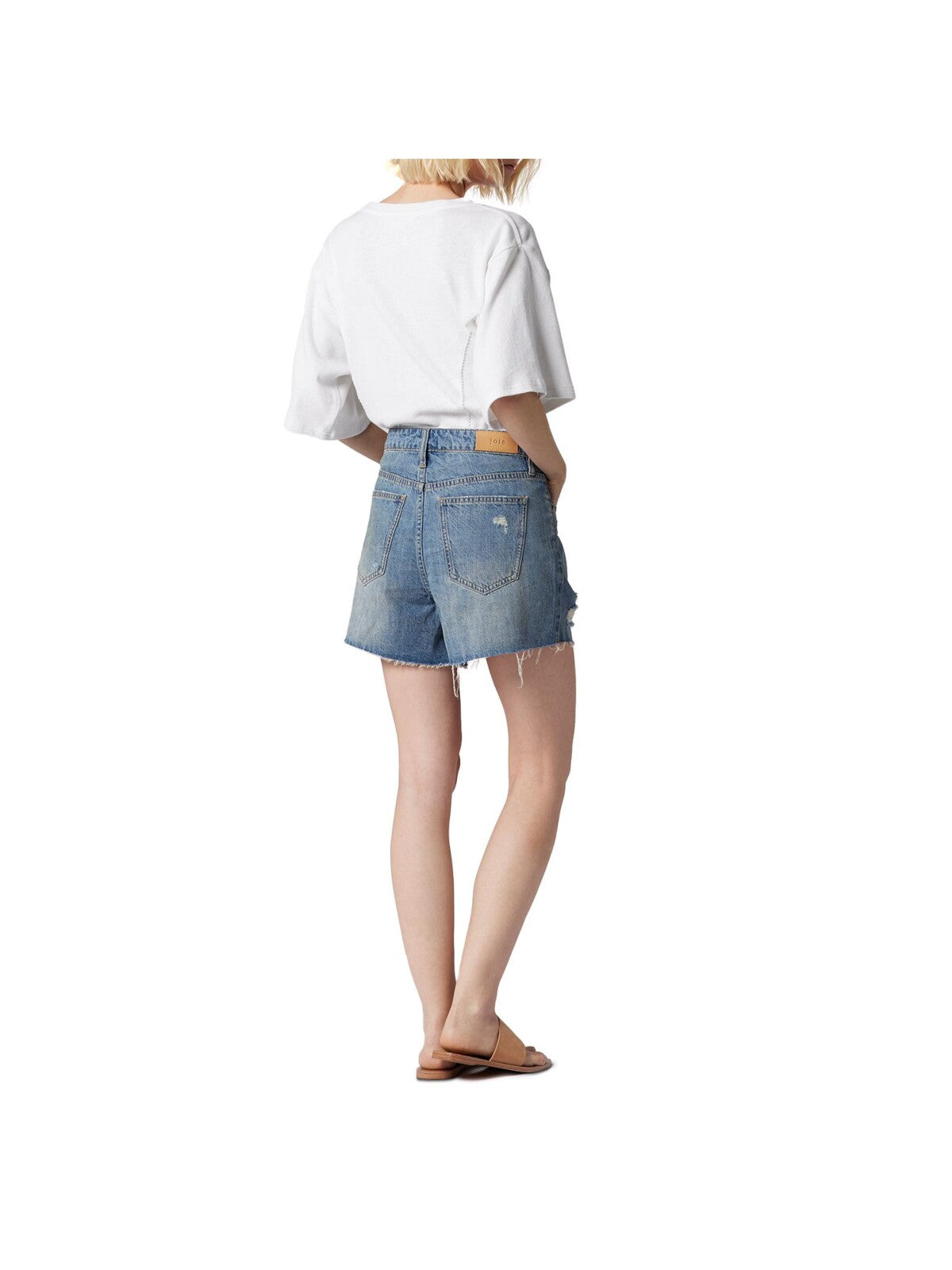JOIE Womens Zippered Raw-edge Hems Shorts