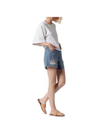 JOIE Womens Zippered Raw-edge Hems Shorts