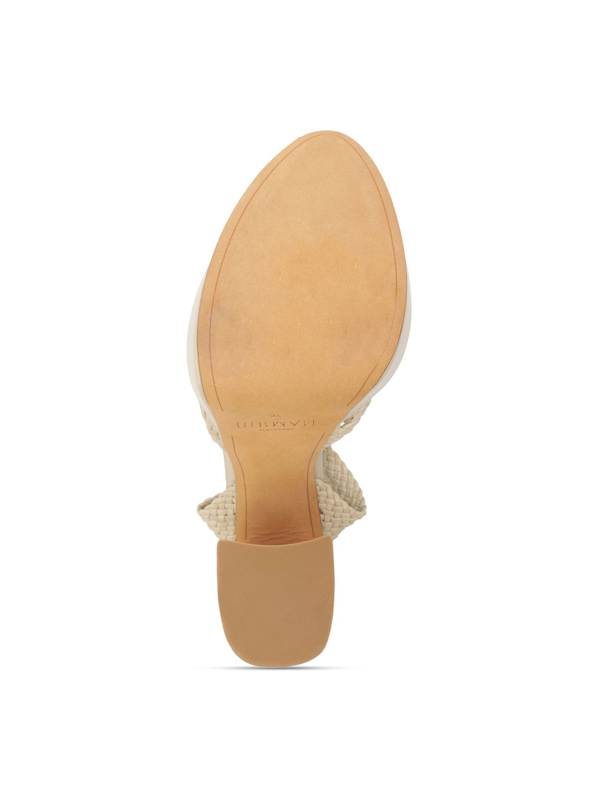 ALEXANDRE BIRMAN Womens Beige Basketweave Knotted Breathable 1" Platform Ankle Strap Cushioned Clarita Almond Toe Block Heel Buckle Leather Dress Heeled