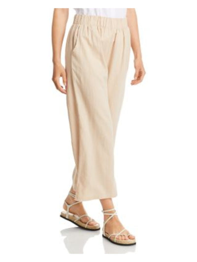 CUPIO Womens Beige Pocketed Elastic Waist Pull-on Wide Leg Pants XL