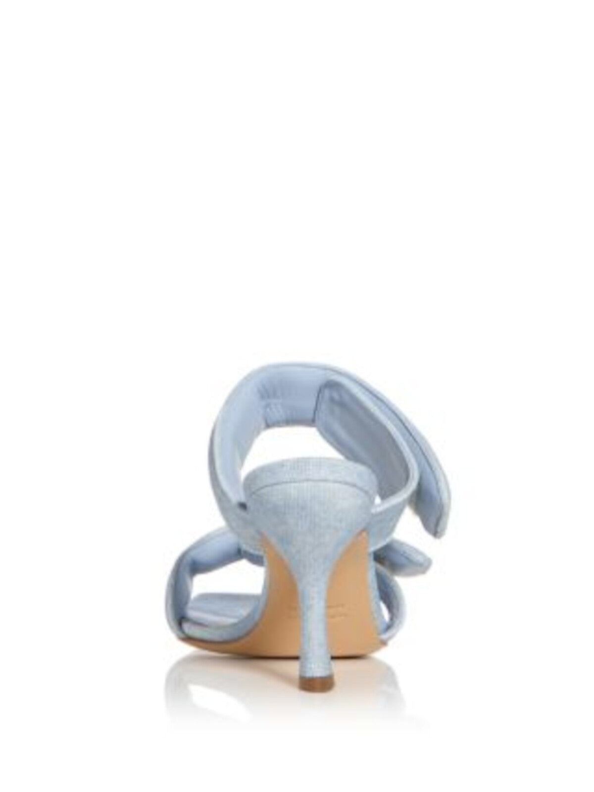 GIA BORGHINI Womens Light Blue Padded Straps Adjustable Padded Alodie Square Toe Flare Heeled Sandal 39