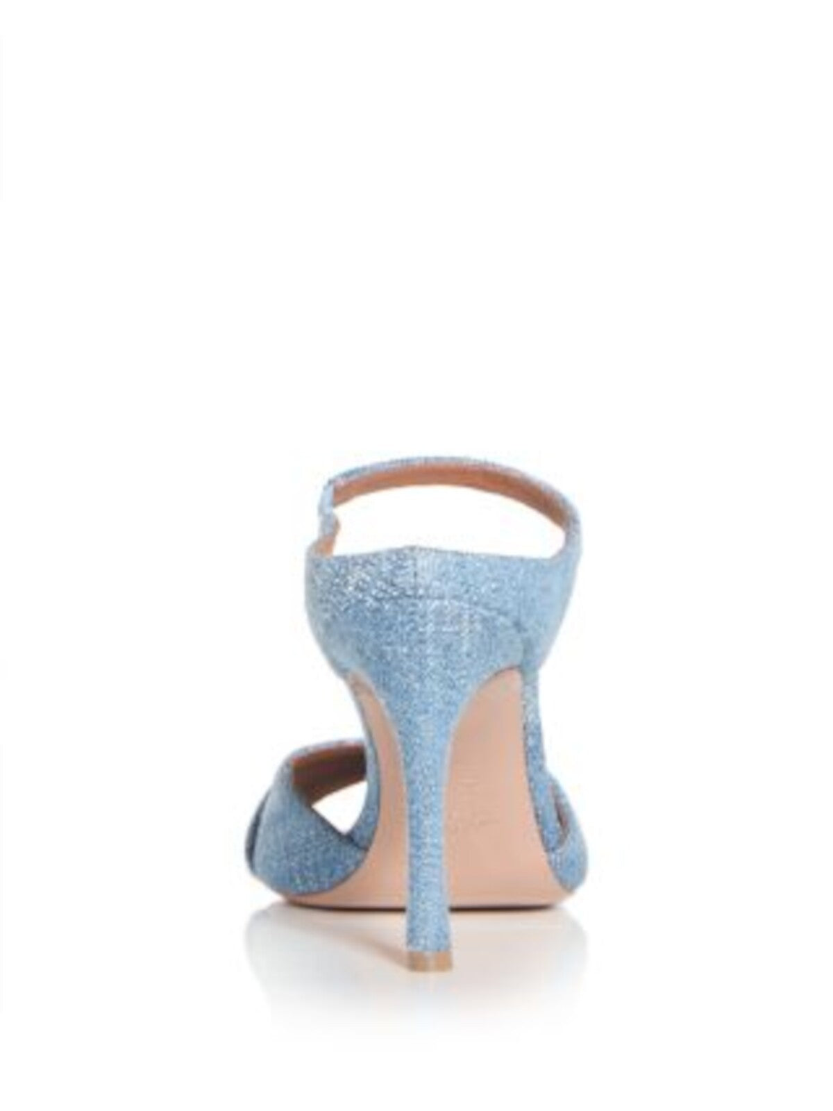 MALONE SOULIERS Womens Blue Distressed Goring Padded Una Open Toe Stiletto Slip On Heeled Sandal 38