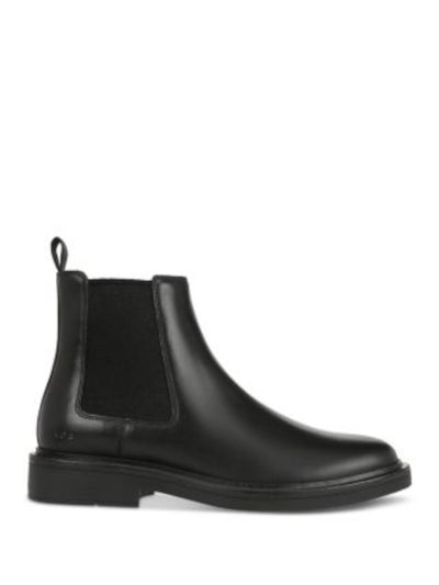 VINCE. Mens Black Heel Pull-Tab Goring Padded Erik Round Toe Block Heel Chelsea Boot 9 M