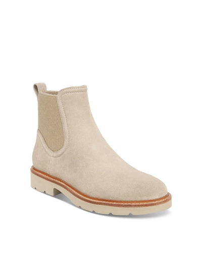 VINCE. Womens Gray Water Repellent Cushioned Back Pull-Tab Lug Sole Goring Rue Round Toe Block Heel Chelsea 11 M