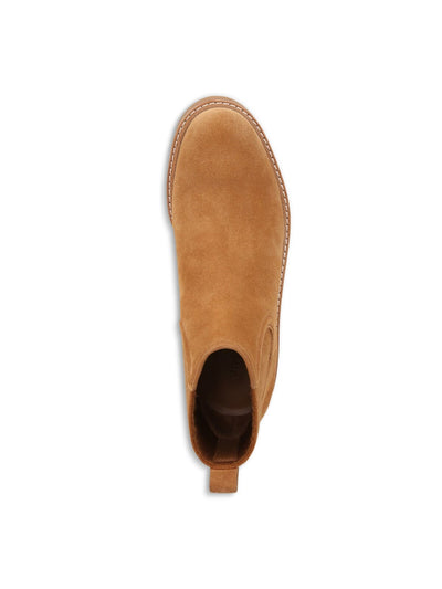 VINCE. Womens Brown Water Repellent Cushioned Back Pull-Tab Lug Sole Goring Rue Round Toe Block Heel Chelsea 6.5 M