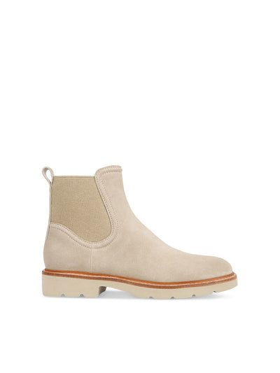 VINCE. Womens Gray Water Repellent Cushioned Back Pull-Tab Lug Sole Goring Rue Round Toe Block Heel Chelsea 11 M