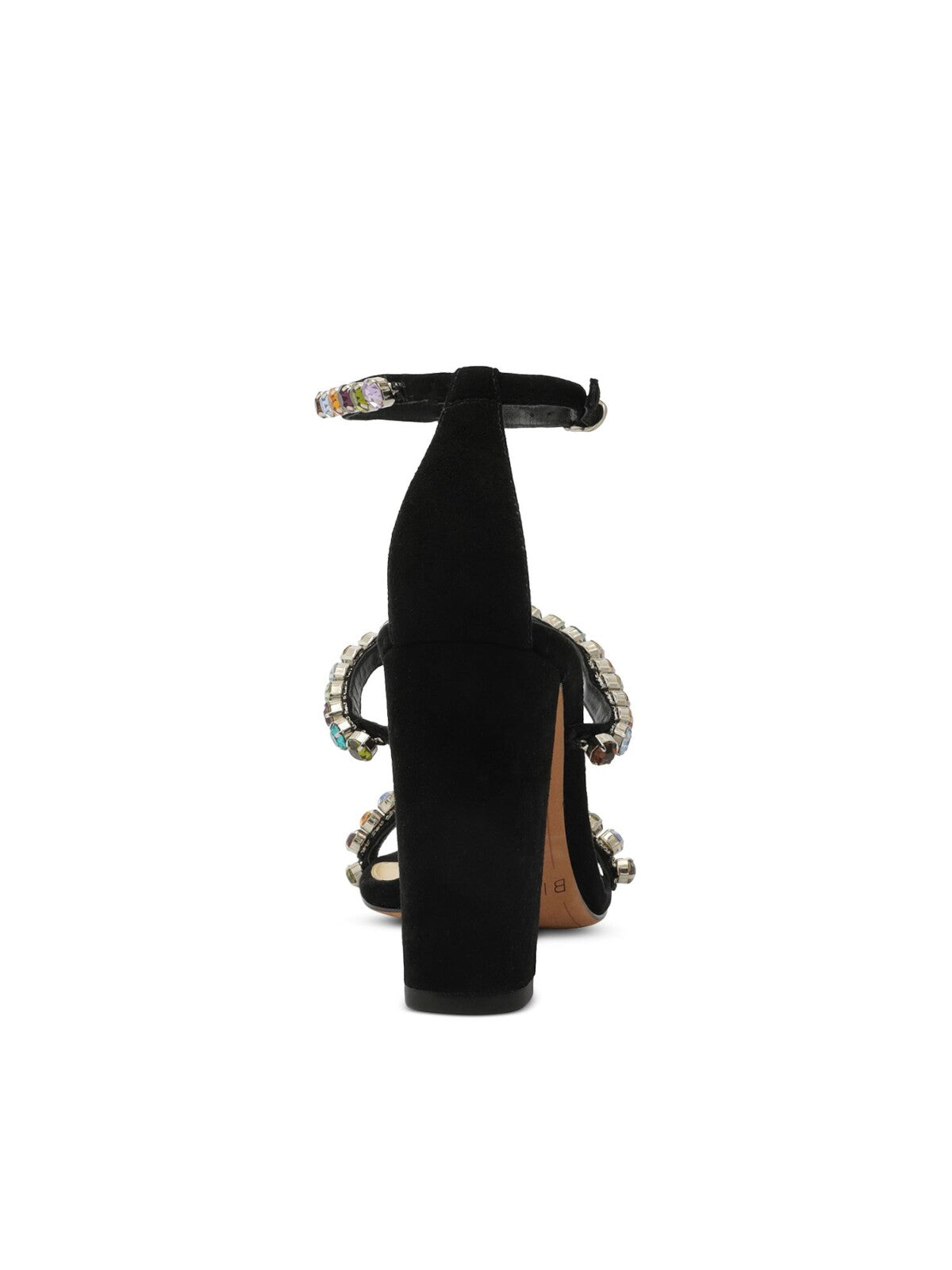 ALEXANDRE BIRMAN Womens Black Ankle Strap Padded Embellished Strappy Alexa Almond Toe Block Heel Buckle Leather Dress Heeled Sandal 36