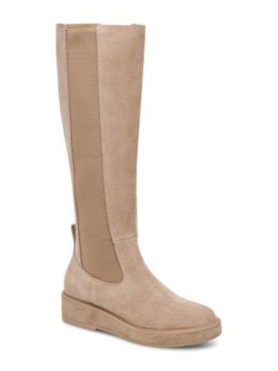 DOLCE VITA Womens Beige Heel Pull-Tab Waterproof Goring Padded Eamon H2o Round Toe Wedge Boots Shoes 8 M