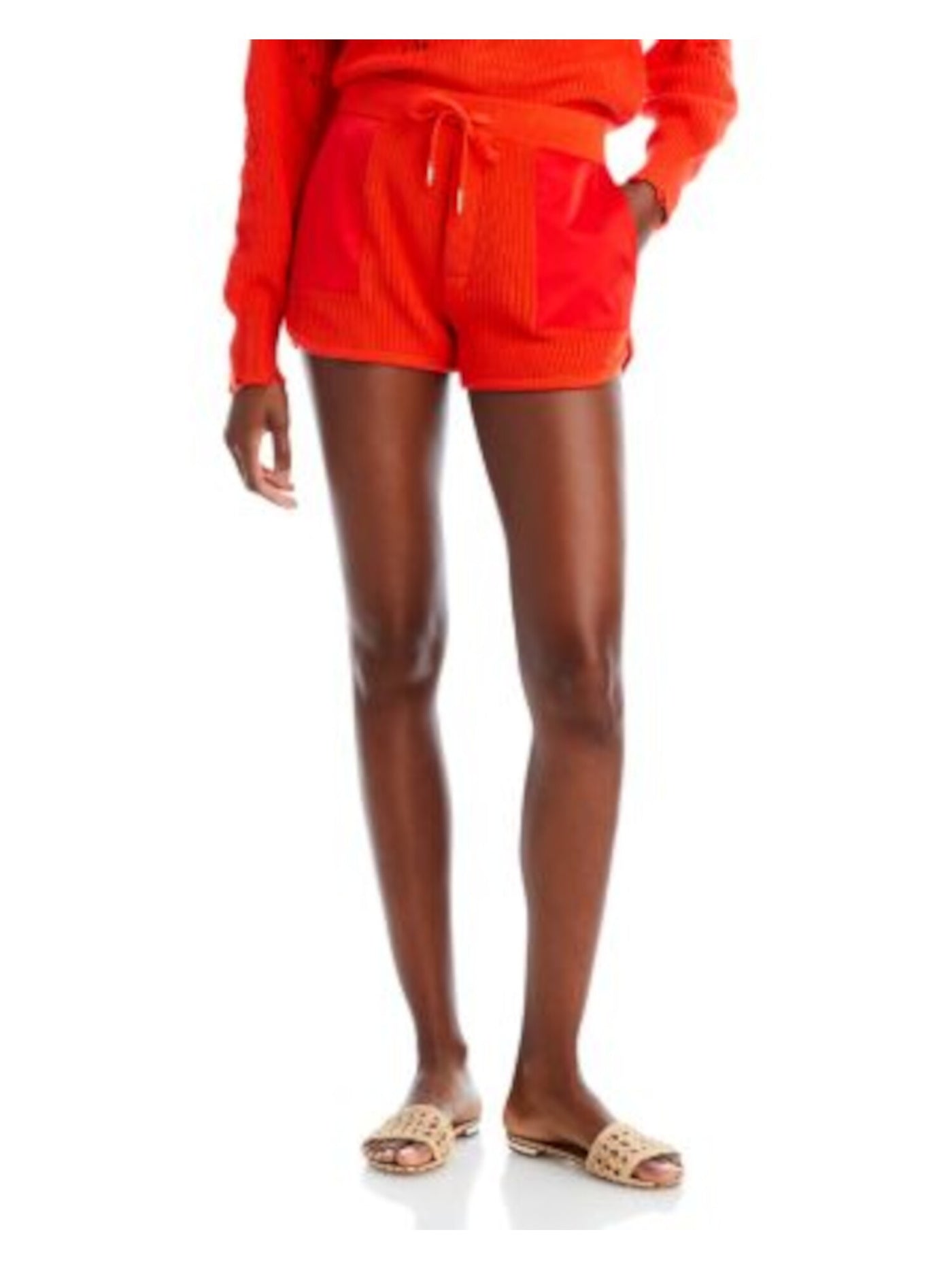 SER.O.YA Womens Orange Pocketed Drawstring Waist Pull-on Shorts Shorts M