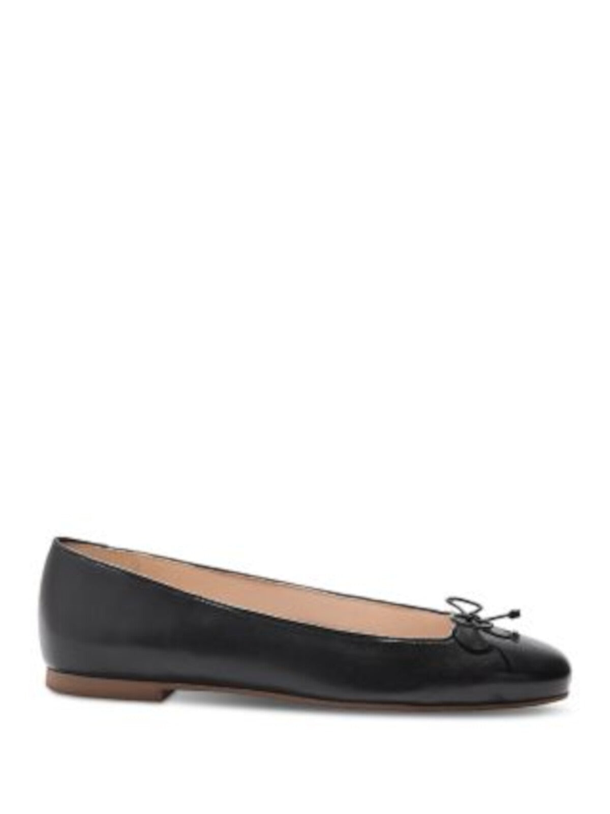 JACK ROGERS Womens Black Bow Accent Padded Kenlyn Round Toe Slip On Leather Ballet Flats 10