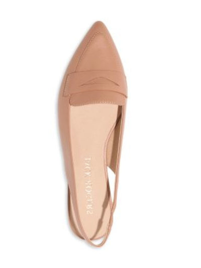 JACK ROGERS Womens Beige Penny Strap Goring Cushioned Pennie Pointy Toe Slip On Leather Dress Slingback 9 M