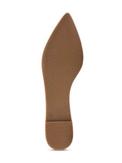 JACK ROGERS Womens Beige Penny Strap Goring Cushioned Pennie Pointy Toe Slip On Leather Dress Slingback M