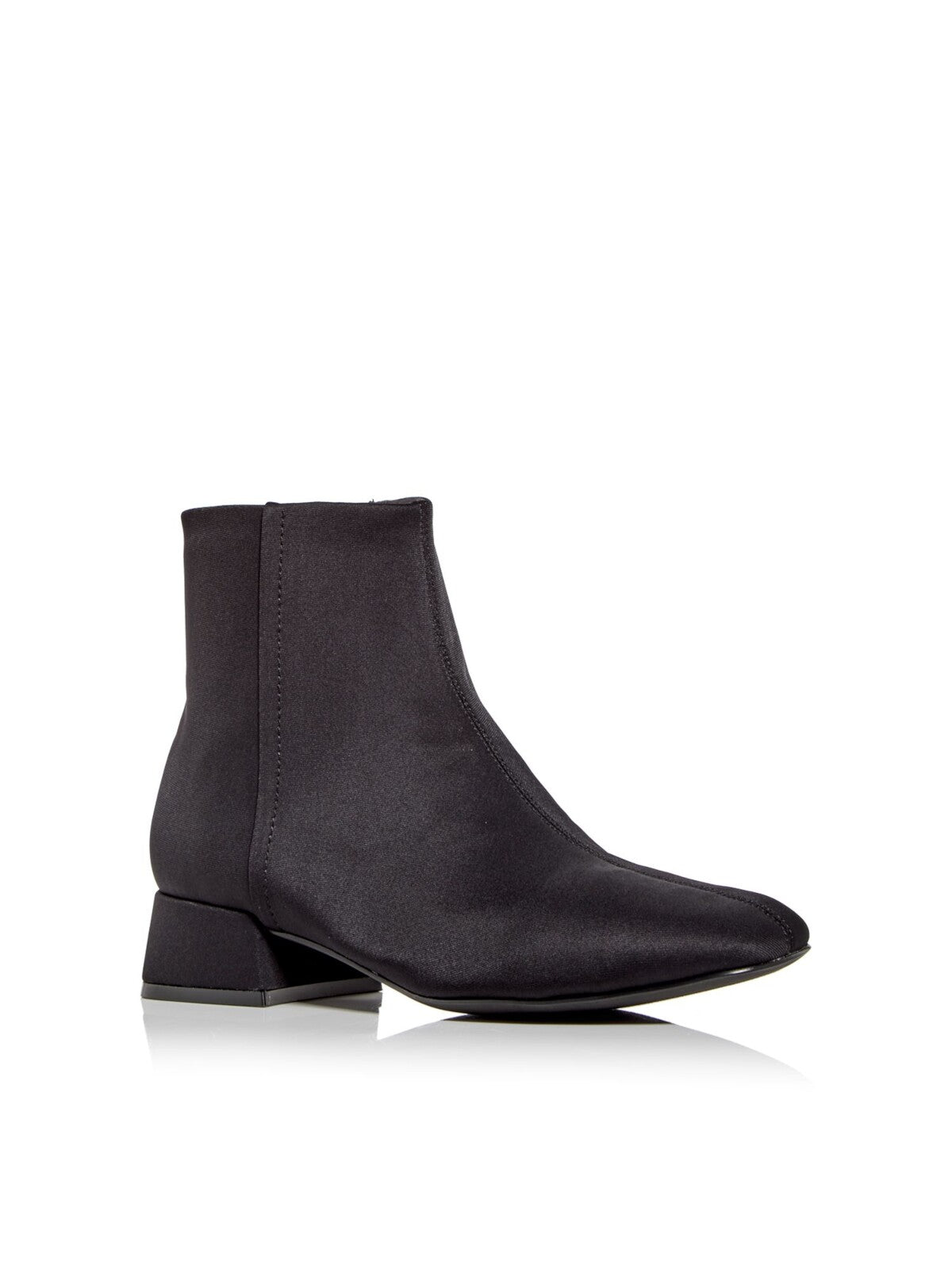 JEFFEREY CAMPBELL Womens Black Padded Katlyn Square Toe Block Heel Zip-Up Booties 6 M