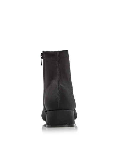 JEFFEREY CAMPBELL Womens Black Padded Katlyn Square Toe Block Heel Zip-Up Booties 6 M