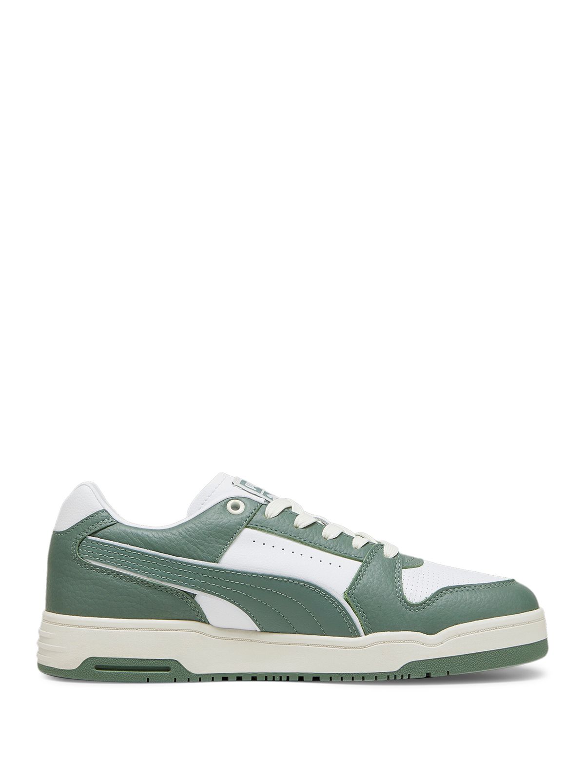 PUMA Mens Ivory Color Block Logo Padded Perforated Slipstream Round Toe Platform Lace-Up Leather Sneakers Shoes 10