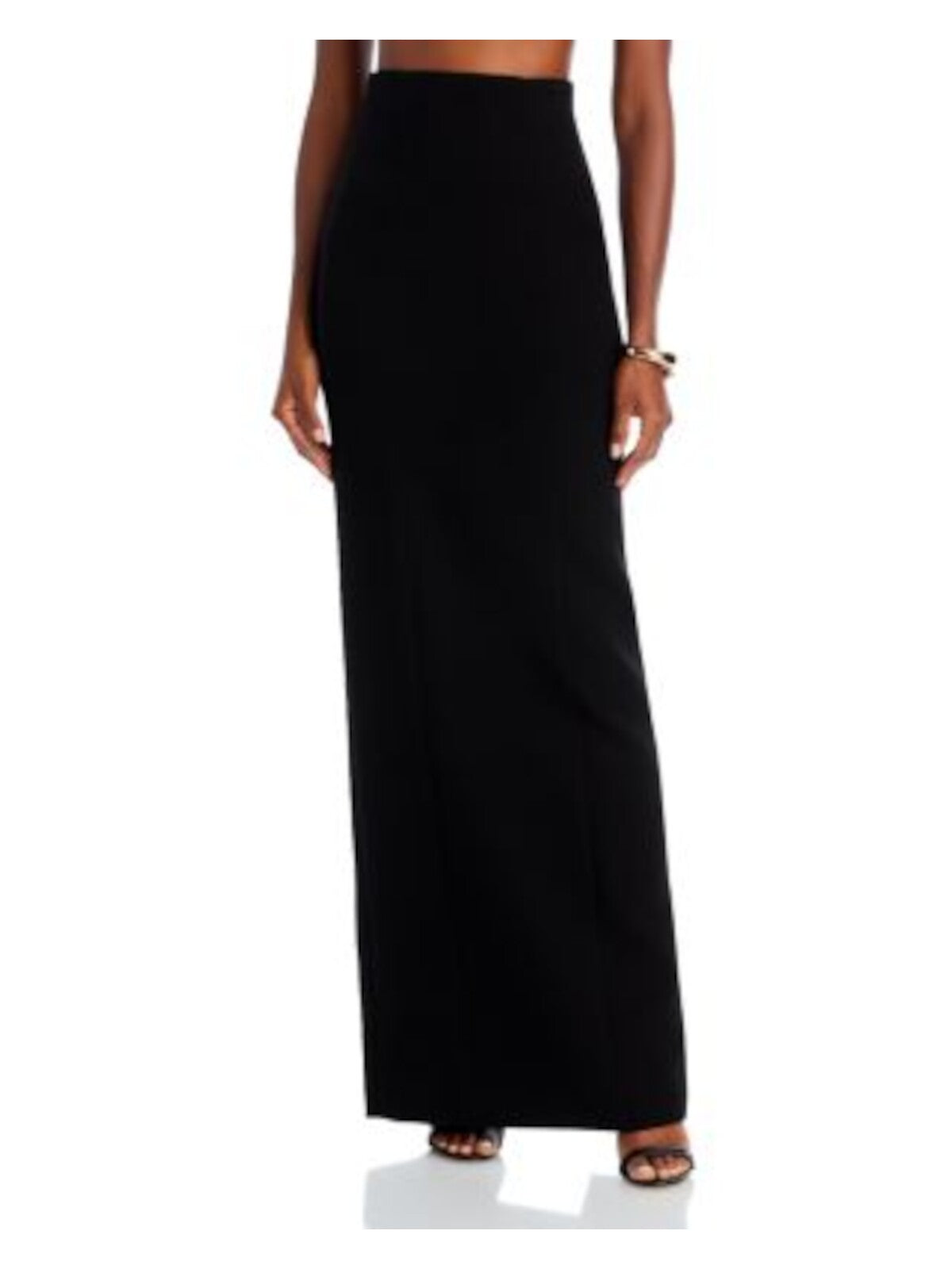 MONOT Womens Black Zippered Slitted High Waist Cutout Back Lined Maxi Party Pencil Skirt 40