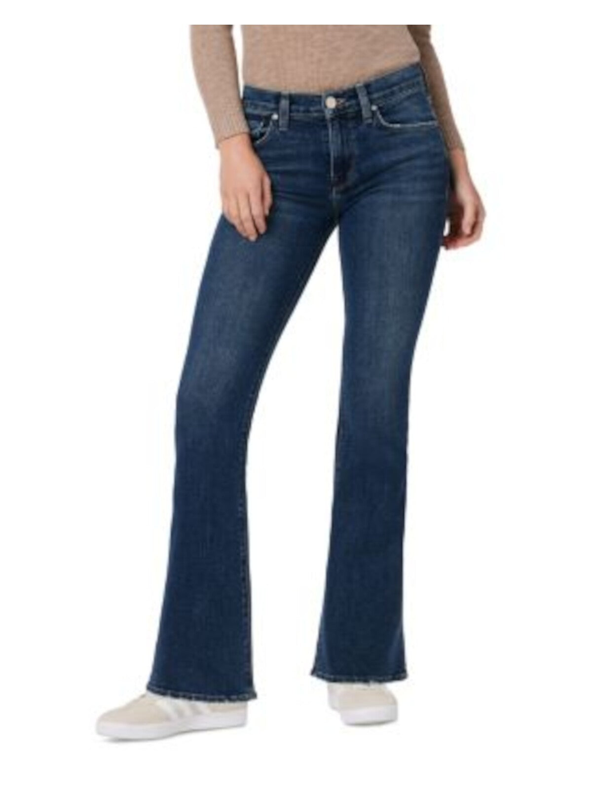 HUDSON Womens Blue Zippered Pocketed Bootcut-leg Distressed Edges High Waist Jeans 28 Waist