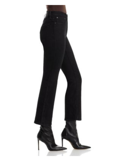 MADEWELL Womens Black Zippered Pocketed Cropped Flare Jeans 27