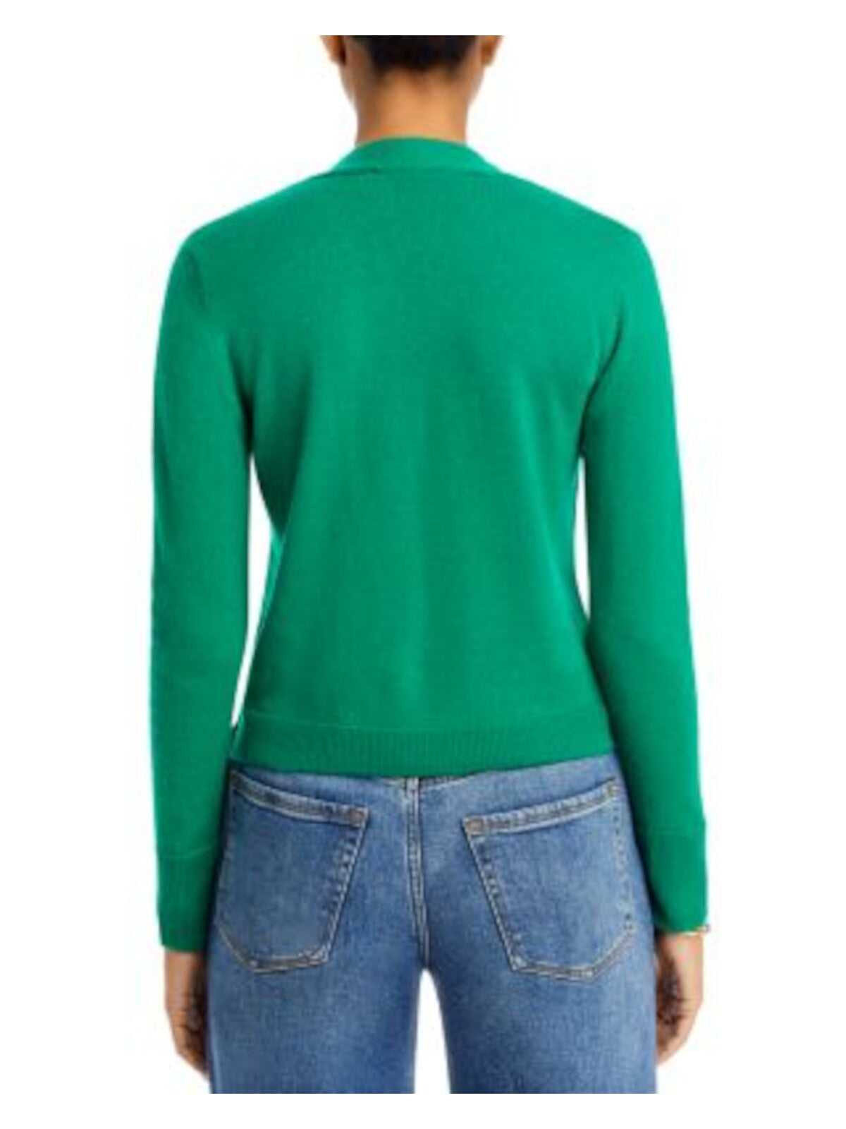 KOBI HALPERIN Womens Green Long Sleeve V Neck Sweater S