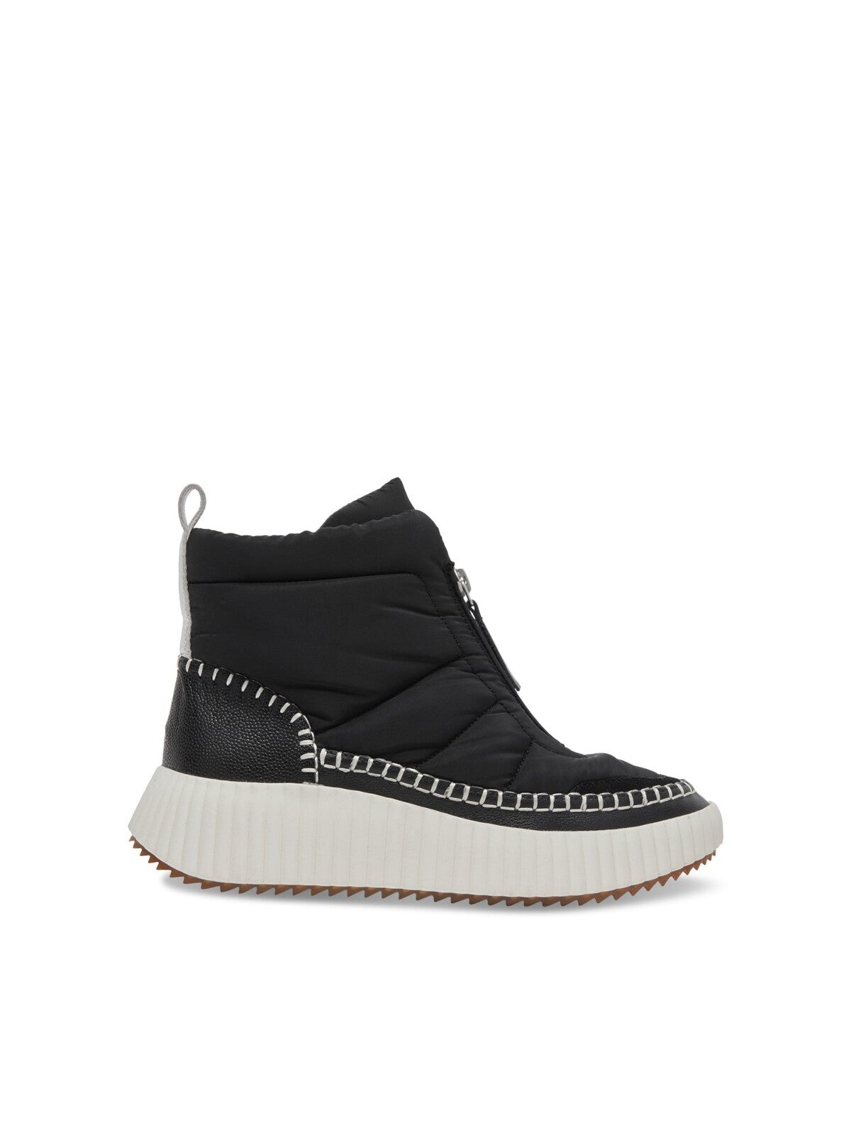 DOLCE VITA Womens Black Color Block 1-1/2" Platform Back Pull-Tab Padded Devlin Round Toe Wedge Zip-Up Sneakers Shoes 7.5