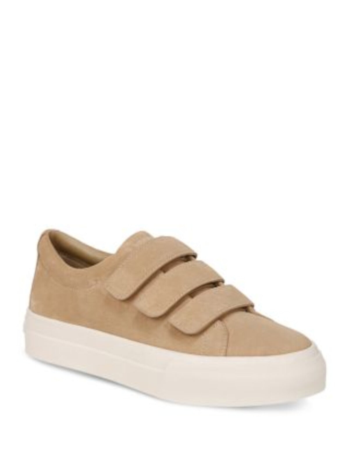 VINCE. Womens Beige Debossed Logo Adjustable Padded Sunnyside Round Toe Platform Suede Sneakers Shoes 6.5 M