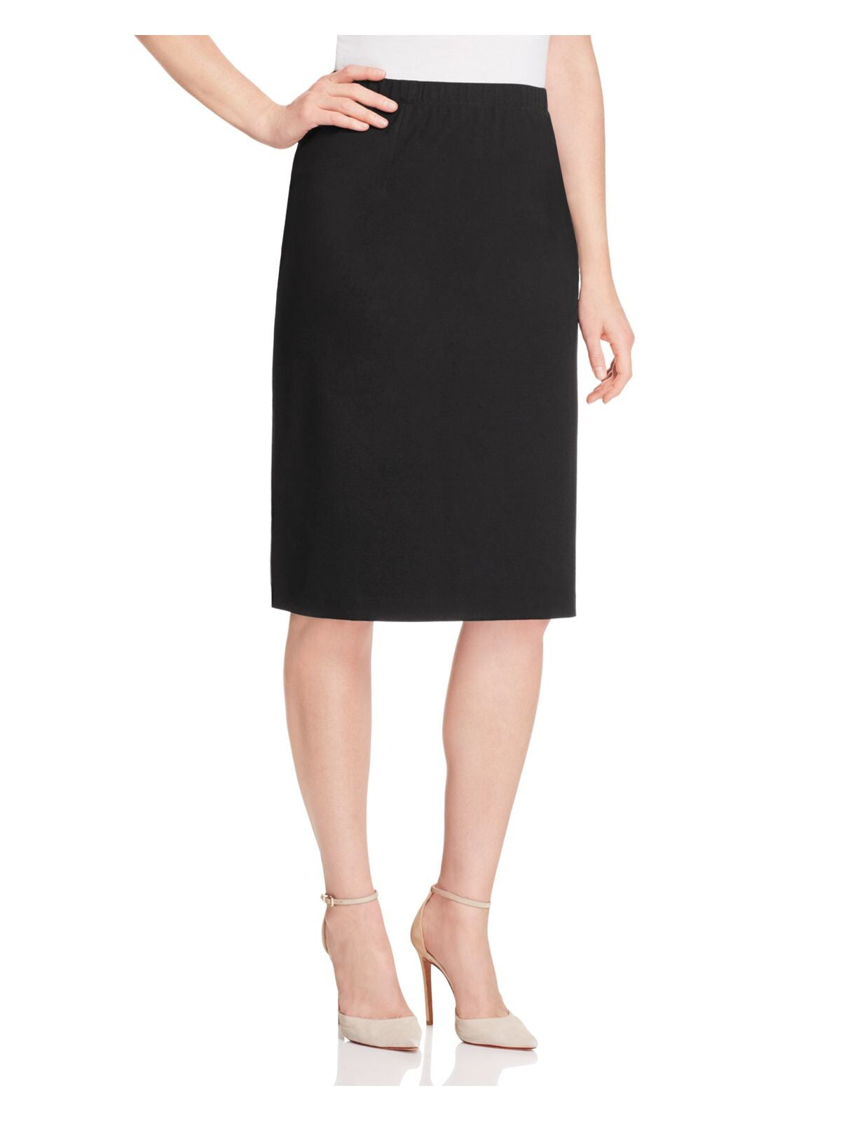 EILEEN FISHER Womens Black Knee Length Wear To Work Pencil Skirt Plus 2X