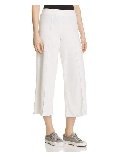 ATM Womens Cropped Wide Leg Creased Capri Pants