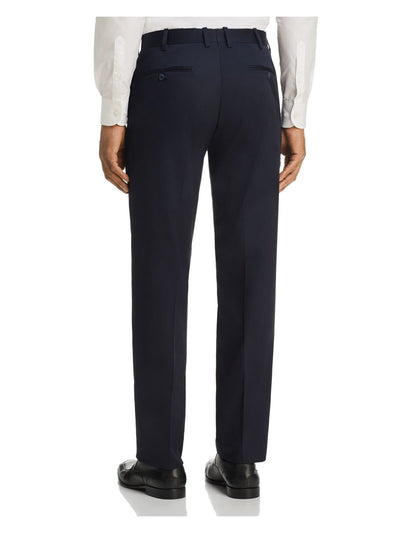 The Mens store Mens Navy Straight Leg, Stretch, Classic Fit Cotton Blend Pants 32R