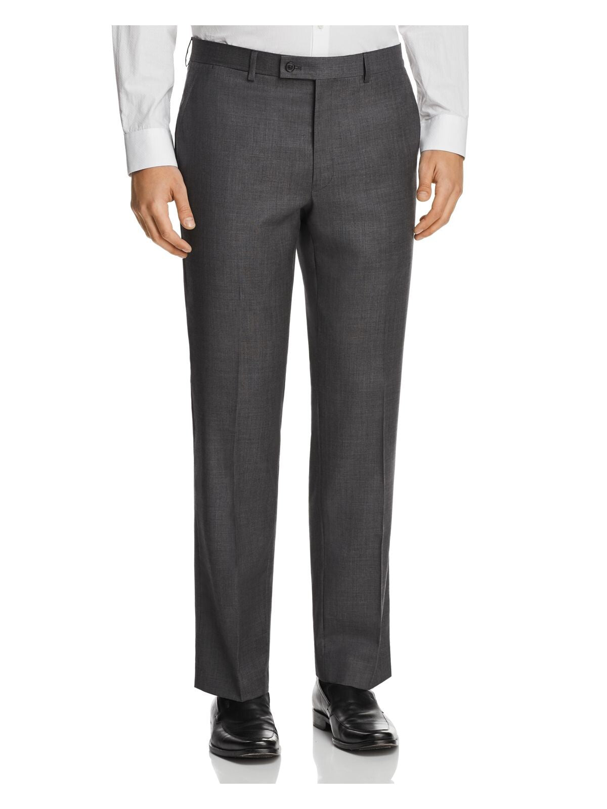 MICHAEL KORS Mens Gray Flat Front, Stretch, Classic Fit Suit Separate Pants W30/ L30