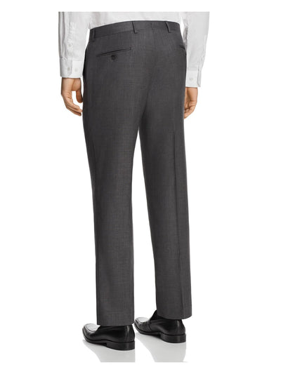 MICHAEL KORS Mens Gray Flat Front, Stretch, Classic Fit Suit Separate Pants 33W X 32L