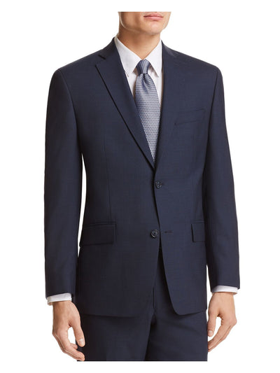 MICHAEL KORS Mens Navy Single Breasted, Stretch, Classic Fit Wool Blend Suit Separate Blazer Jacket 44L