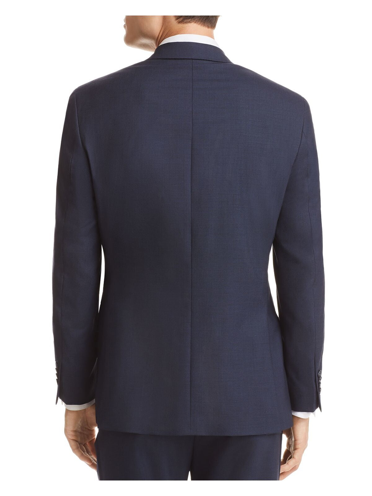 MICHAEL KORS Mens Navy Single Breasted, Stretch, Classic Fit Wool Blend Suit Separate Blazer Jacket 38 SHORT