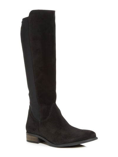 PAUL GREEN Womens Black Asymmetrical Water Resistant Stretch Nola Round Toe Block Heel Zip-Up Leather Heeled Boots 3.5