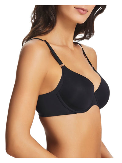 FINE LINES Intimates Black Plunge Neckliine Bandless Front Underwire Bra 38E