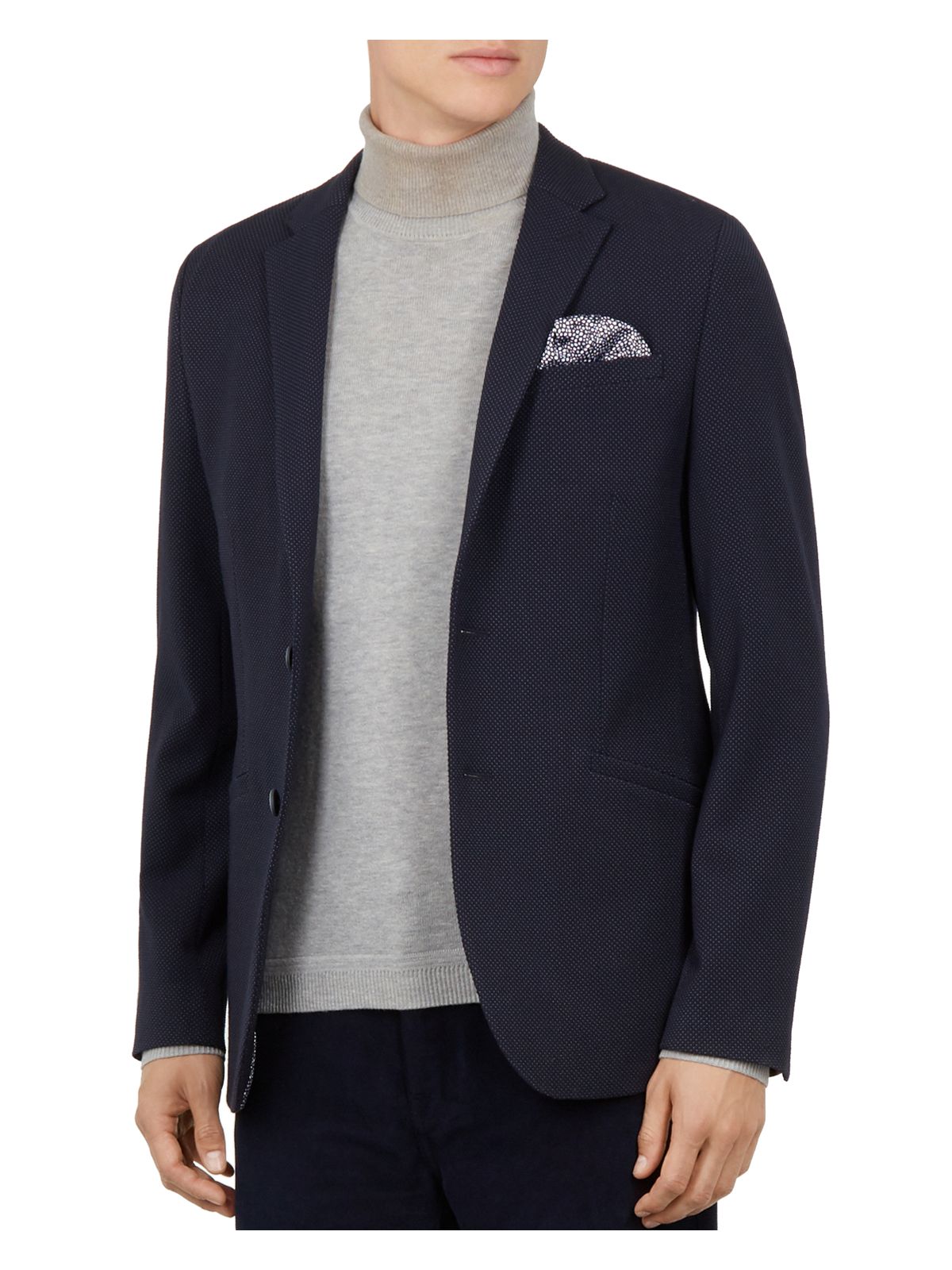 TED BAKER LONDON Mens Masca Navy Single Breasted, Regular Fit Blazer 4