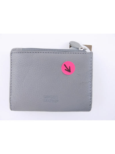 GIANI BERNINI Gray Softy Core Leather Strapless Trifold Wallet