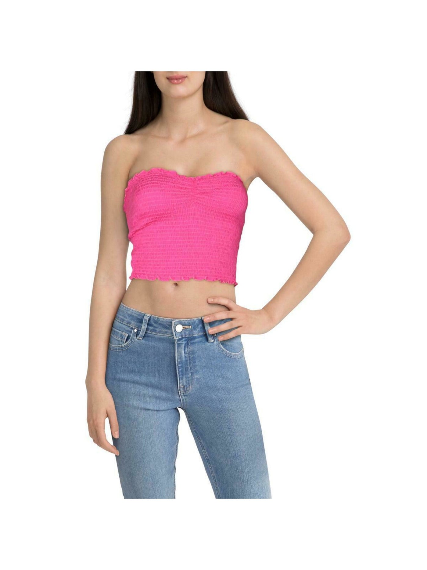 AQUA Womens Sleeveless Sweetheart Neckline Top