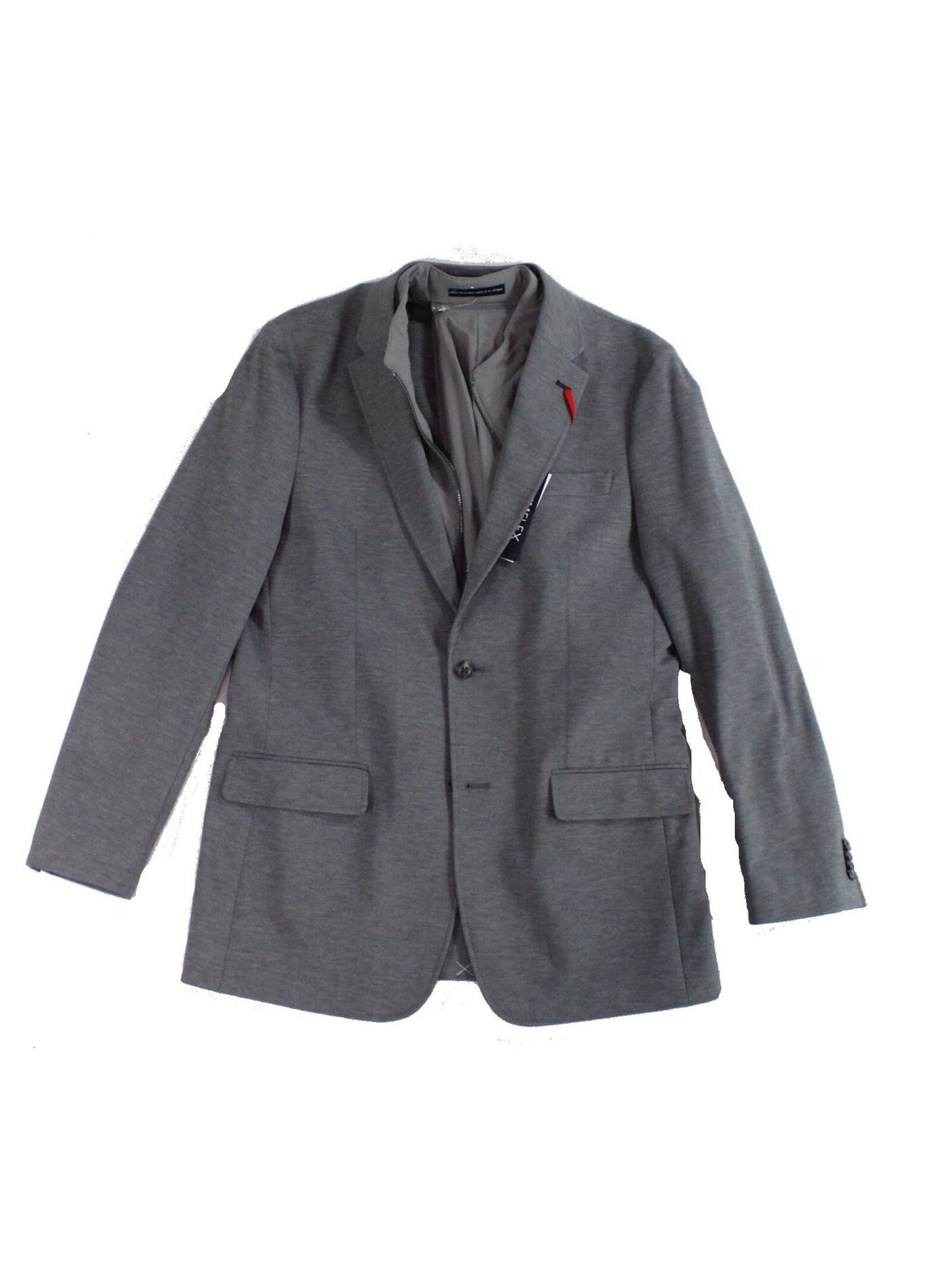 TOMMY HILFIGER Mens Gabe Gray Single Breasted, Heather Blazer Sport Coat 38R